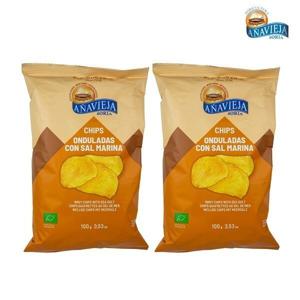 아냐비에하 오가닉 웨이비 씨쏠트 포테이토칩 100g 2개 스페인 유기농 감자칩