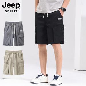JEEP SPIRIT  남성 아이스섬유 반바지 5부 와이드핏 냉감 속건성 멀티포켓 빅사이즈 여름반바지