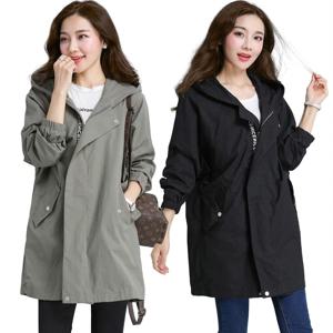 봄 여성 빅사이즈 자켓 롱 아우터 여자 바람막이 점퍼