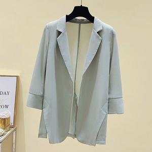 시폰 미니 수트 여성 여름 양복 상의 얇은 드라이 캐주얼 디자인 감각 외투