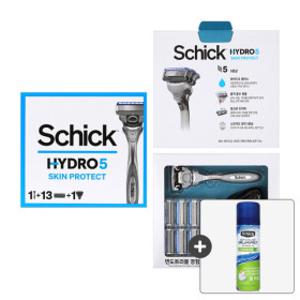쉬크 하이드로5 스킨프로텍트 기획 (핸들1+날13+커버1) +(증정) 라임폼 210g