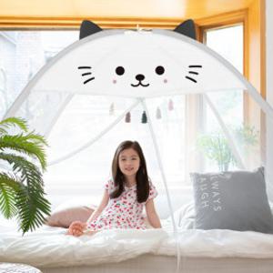 1초완성 원터치모기장 텐트 침대 사각 아기 캐릭터 캠핑 방충망 대형 중형 소형