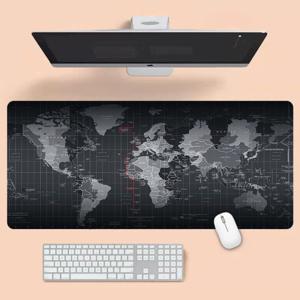 세계지도 마우스패드 80cmX30cm 고무 키보드 마우스 장패드 ODM-MPAD05 대형