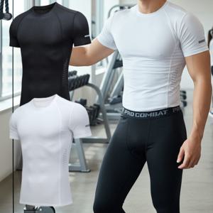 컴프레션 남자 언더레이어 기능성 스포츠 이너웨어 반팔 런닝 헬스 피트니스 운동복