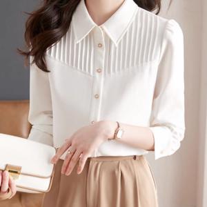 여자 긴팔 화이트 셔츠 남방 루즈핏 기본핏 정장 와이셔츠