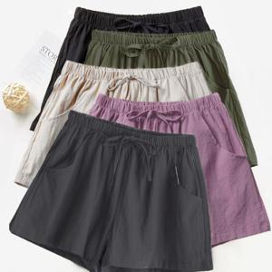 린넨 여성 반바지 3부 밴딩 여름 여자 숏팬츠 OPT-SHT1