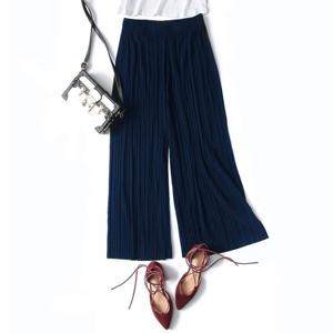 (1+1특가) 여성 와이드 플리츠 팬츠 고무줄 밴딩 경량 쿨링 냉장고 바지 통기성