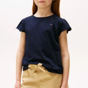 타미 걸 2-16 러플 슬리브 반팔 탑 티셔츠 Navy