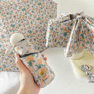 플라워 미니 우양산 5단 자외선차단 수동 암막 양산 우산 양우산 살대 6개