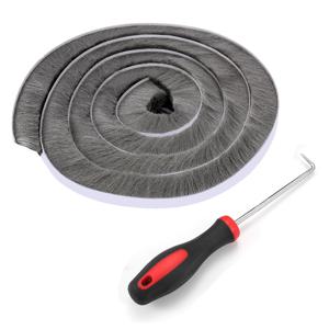 (모헤어+교체도구set) 접착식 모헤어 오링플러 세트 창문 외풍차단 창틀 바람 틈새 막이 샤시 현관문