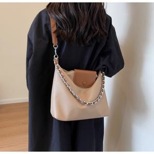 여성 대용량 프리미엄 가죽 메신저 가방 고급스러운 데일리 가방 체인 핸드백