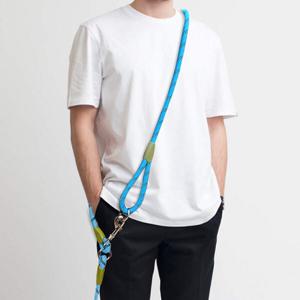 핸즈프리 강아지 산책 훈련용 교육용 목줄 리드줄 2.2m 블루