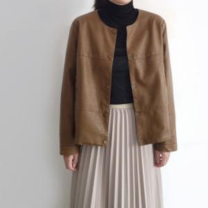 스페셜모닝 라운드 레더 자켓 여성 가죽 자켓 언발란스 옆슬릿 페이크레더 인조가죽 자켓 아우터