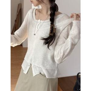 공구우먼 루인 부클 울 니트 뷔스티에 나시 가디건 세트 86295 빅사이즈 여성의류