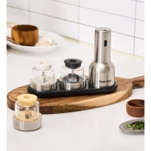 매직쉐프 전동 그라인더 3in1 소금 통후추 깨 페퍼밀 분쇄기 스테인레스