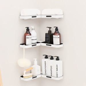 접히는 코너 선반 3개set 욕실 수납 무타공 튼튼한 화장실 주방 세탁실 선반