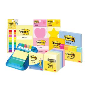 3M 포스트잇 노트/플래그/대용량/모양노트/알뜰팩/강한점착/팝업리필/디스펜서
