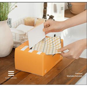 퓨어그리니 올인원 빨아쓰는 도톰 행주 박스타입 30매 일회용행주 도톰하게