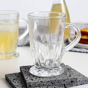 손잡이 머그컵 유리컵 310ml/머그잔/카페/아이스/커피/글라스/컵/잔/예쁜컵/홈카페/투명/예쁜/유리잔/물