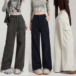 여름 여성 카고 바지 슬랙스 캐주얼 속건