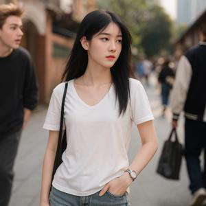 루즈핏 반팔티 면티 여성 여름 U넥 기본 무지 티셔츠 OFS-SST55