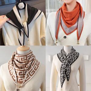 LLAN 삼각 마그네틱 자석 버클 머플러 목도리 스카프 니트 여성 남성 고품질보증