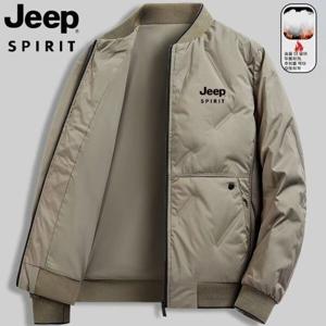 JEEP Spirit 2025 신상 패딩 남성 쇼트 겨울 얇은 보온 패션 멋스러운 야구 점퍼 트렌드+ 면 양말