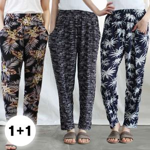 1+1 밴딩 몸빼바지 냉장고바지 촌캉스 파자마바지