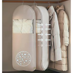 자가압축 의류 보관백 옷커버 지퍼형 클로젯 정리함 패딩 압축 방진 커버 옷장용 의류 방진백