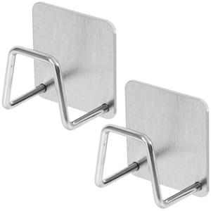 1+1 무타공 다용도 수세미  접착식 거치대 물빠짐 주방 욕실 싱크대 스텐 걸이 받침대