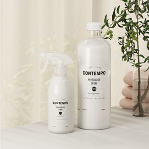 오리지니크 뽀큐트 컨템포 편백 오일 스프레이 500ml + 리필액 1500ml 반려동물 패브릭 신발장 항균 탈취제