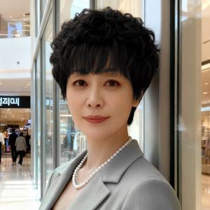 지비킹   중노년여성 전체가발 인모 수제 통가발  항암가발