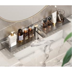 J2K 세면대 선반 무타공 벽부착 욕실 수납 일자 U자