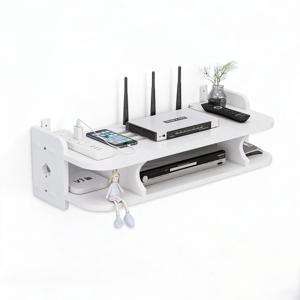 무타공 셋톱박스 2단 와이파이 벽걸이형 선반 공유기 보관함