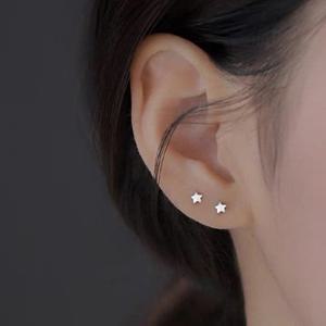 젤루나 초미니 납작 플랫 별모양 심플 귀걸이 P-483