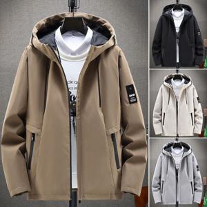 남자 트렌치코트 후드 바람막이 봄가을 가벼운 자켓 오버핏 아우터 아웃도어 점퍼