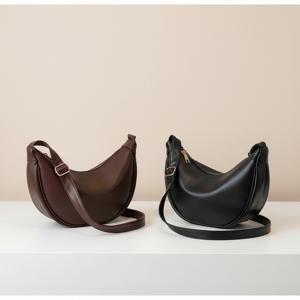 여성 반달 크로스백 심플 데일리 캠퍼스 꾸안꾸 학생 미니 숄더가방