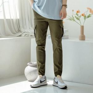 남성 스판카고팬츠 일자핏 밴딩바지 편한 데일리 팬츠