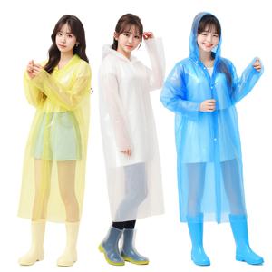 (4개입) 후대용 PE 일회용 우비 성인용 우의 여행용 등산 캠핑 낚시 초경량 비옷