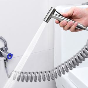 스텐 욕실스프레이건 코일호스 세트 화장실 청소건 변기 샤워기 고압 베란다 미니건