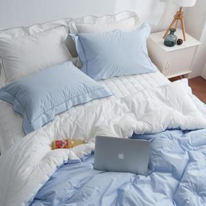 고밀도 60수 순면 이불패드세트 바이오워싱 호텔식 차렵이불+패드+베개커버 세트 SS/Q