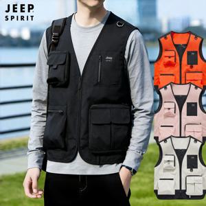 JEEP SPIRIT 아웃도어 멀티포켓 조끼 남성 경량 낚시 캠핑 베스트