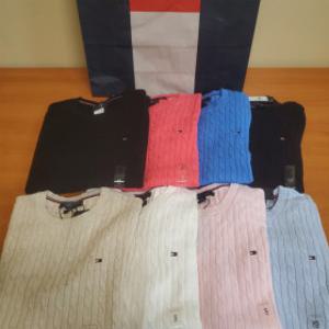 타미힐피거 여성 꽈배기 케이블 반팔 니트 스웨터 미국직배송 100% 정품 76J4700 재고보유