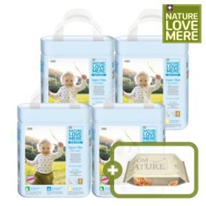 _슈퍼슬림 팬티기저귀 대형 4팩 x 18매 총 72매 + GIFT 프럼네이쳐 아기 물티슈 미니 1개