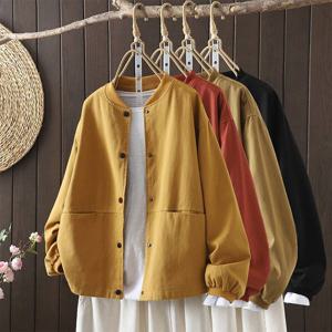 여성 루즈핏 라운드넥 집업 자켓 간절기 바람막이 캐주얼 점퍼 데일리 아우터