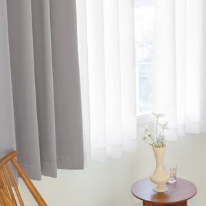 호텔식 아일렛 암막+도톰쉬폰 창문커튼 4장