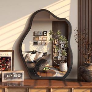 빈티지 비정형 우드 화장대 거울 탁상거울 벽거울