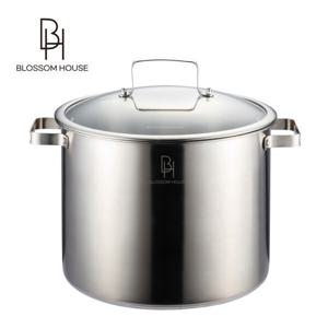 블라썸하우스 인덕션 올스텐 304 대용량 사골 들통 곰솥 냄비 15L(+유리뚜껑 포함)