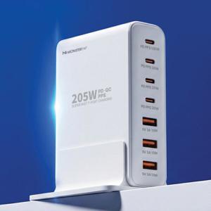 탭앤탭 205W 7포트 GaN 초고속 충전기 PD 애플워치 핸드폰 아이폰 충전 멀티 65W 충전선 증정