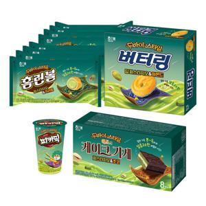 두바이스타일 베스트 모음(홈런볼 4번들x2팩+버터링+예쓰의 케이크가게+초코픽 45gx1개 )